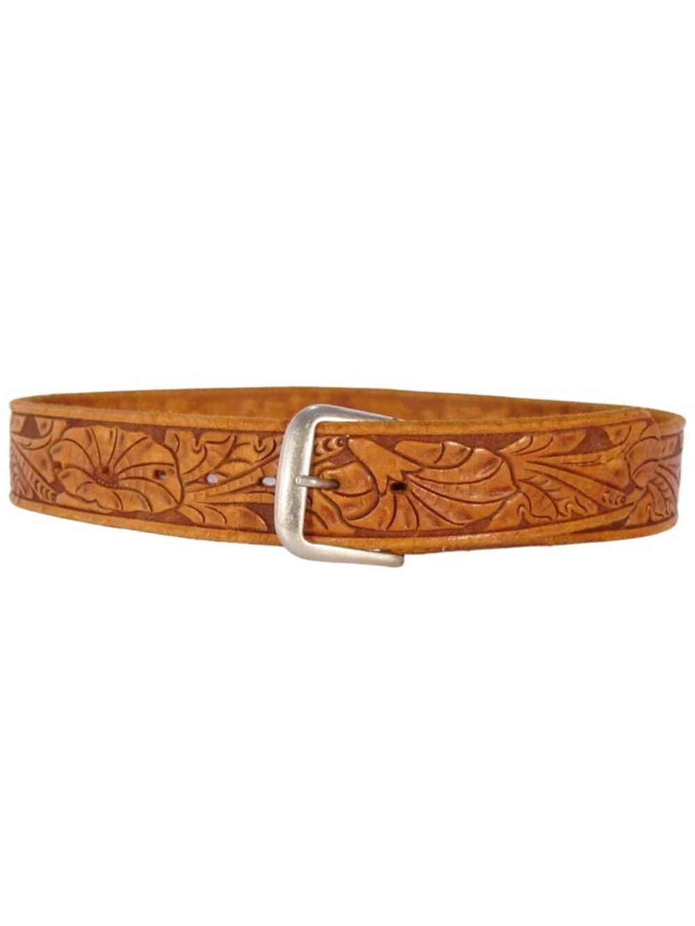 JUSTIN Vintage Tooled Western Belt Women's 28